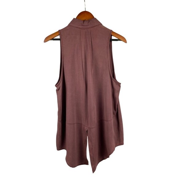 Laju Sleeveless Button-Down Blouse MP Rayon Mauve - Picture 2 of 4